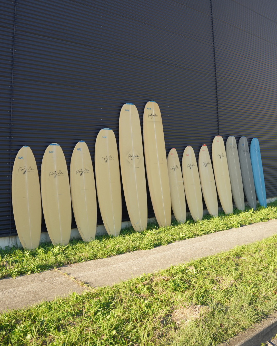Our range of surfboard blanks. From 6'2 ft to 9'9 ft